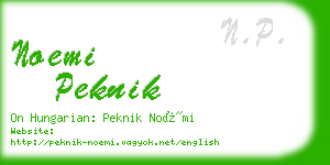 noemi peknik business card